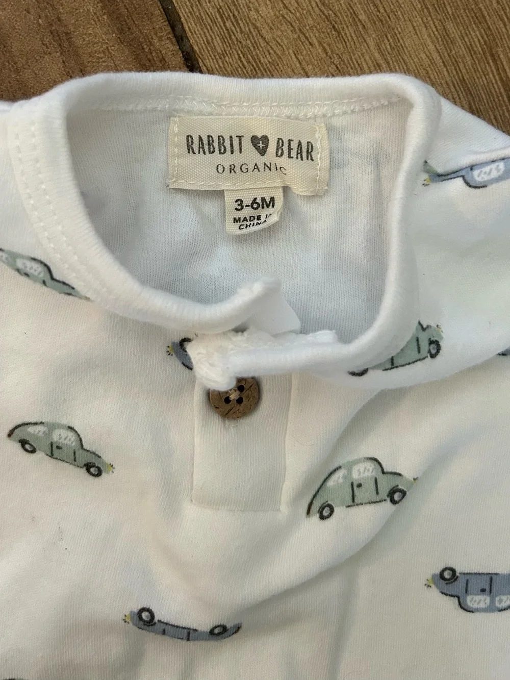 Baby Car-Print Bodysuit with Sage Ribbed Pants